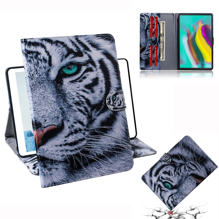 Tiger Pattern Horizontal Flip Leather Case for Galaxy Tab S5E T720 / T725, with Holder & Card Slot & Wallet, For Galaxy Tab S5E