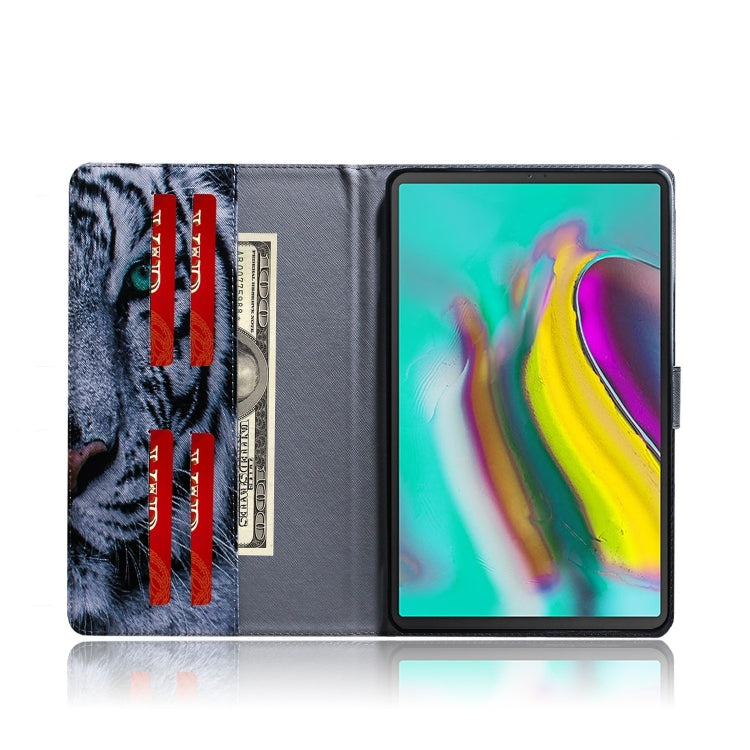 Tiger Pattern Horizontal Flip Leather Case for Galaxy Tab S5E T720 / T725, with Holder & Card Slot & Wallet, For Galaxy Tab S5E