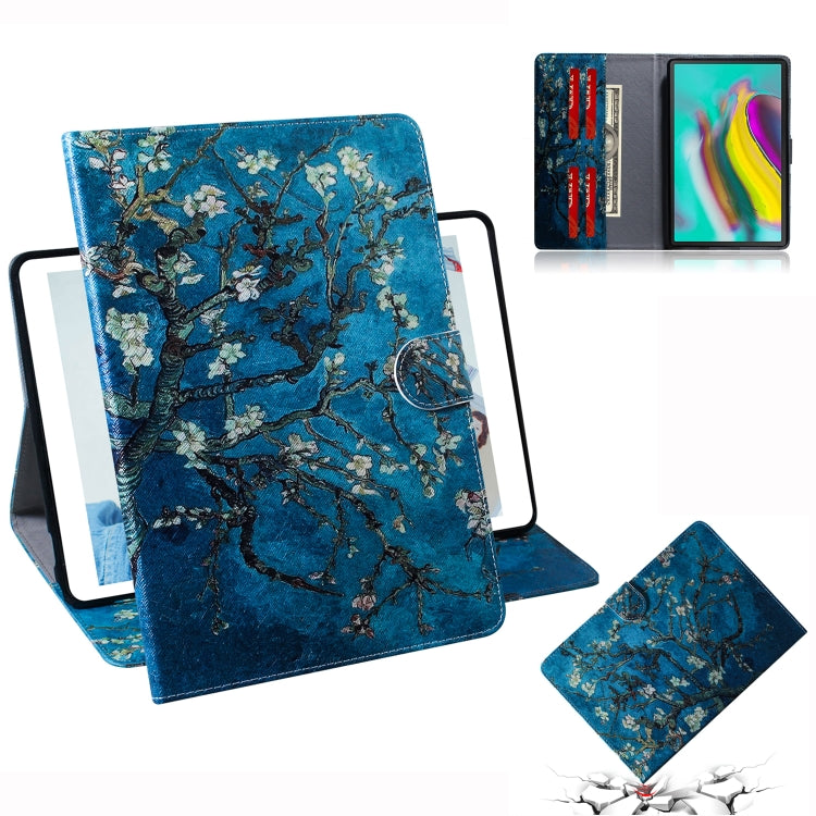 Apricot Blossom Pattern Horizontal Flip Leather Case for Galaxy Tab S5E T720 / T725, with Holder & Card Slot & Wallet, For Galaxy Tab S5E