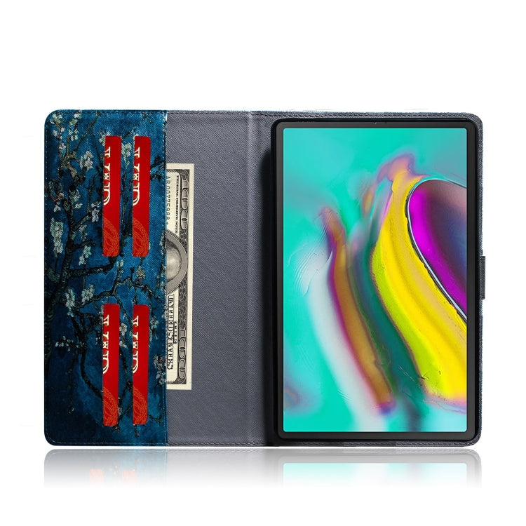 Apricot Blossom Pattern Horizontal Flip Leather Case for Galaxy Tab S5E T720 / T725, with Holder & Card Slot & Wallet, For Galaxy Tab S5E