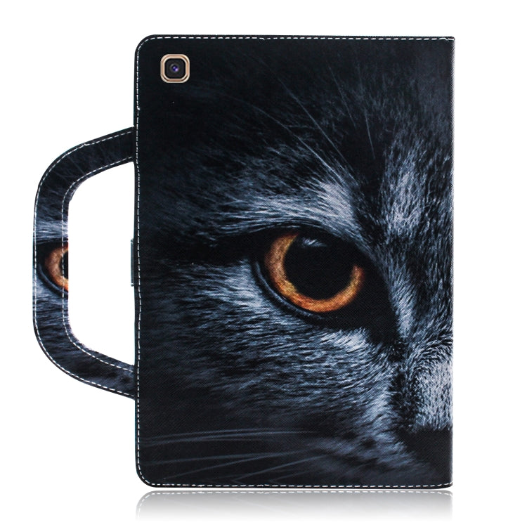 Half-Faced Cat Pattern Horizontal Flip Leather Case for Galaxy Tab S5E 10.5 T720 / T725, with Holder & Card Slot & Wallet, For Galaxy Tab S5E 10.5 T720 / T725