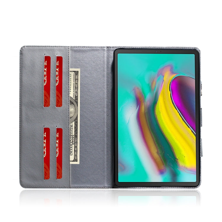 Wolf Pattern Horizontal Flip Leather Case for Galaxy Tab S5E 10.5 T720 / T725, with Holder & Card Slot & Wallet, For Galaxy Tab S5E 10.5 T720 / T725