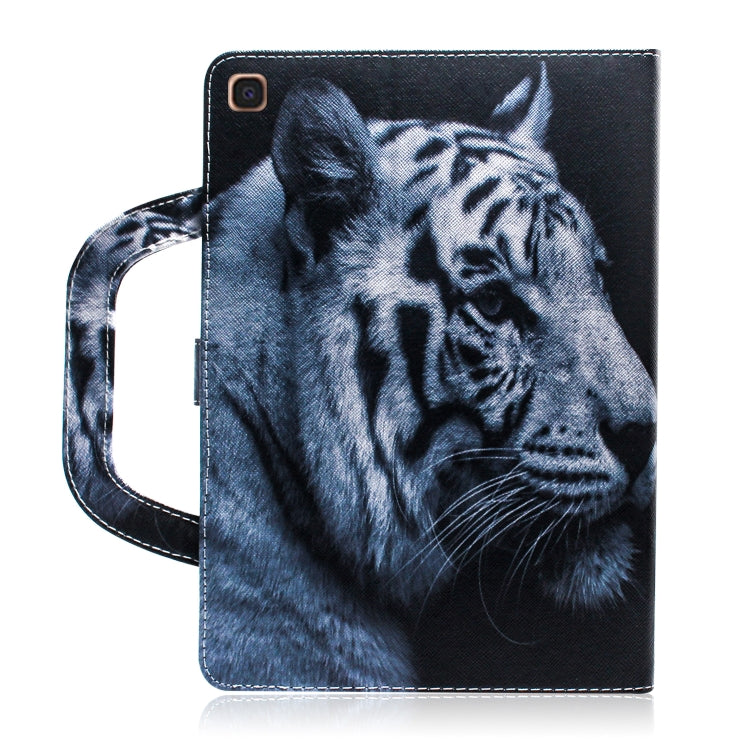 White Tiger Pattern Horizontal Flip Leather Case for Galaxy Tab A 10.1 (2019) T510 / T515, with Holder & Card Slot & Wallet, For Galaxy Tab A 10.1 (2019) T510 / T515