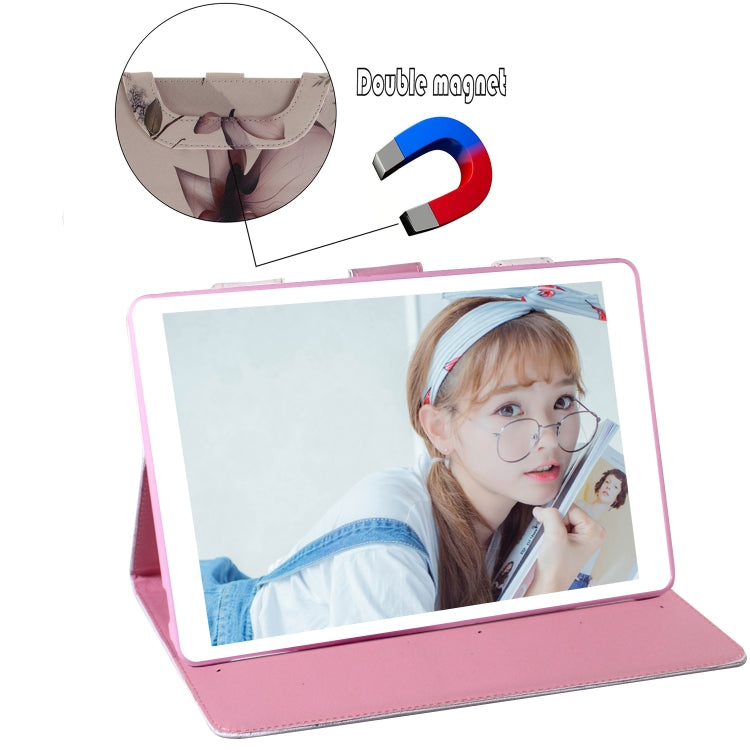 Magnolia Pattern Horizontal Flip Leather Case for Galaxy Tab A 10.1 (2019) T510 / T515, with Holder & Card Slot & Wallet, For Galaxy Tab A 10.1 (2019) T510 / T515