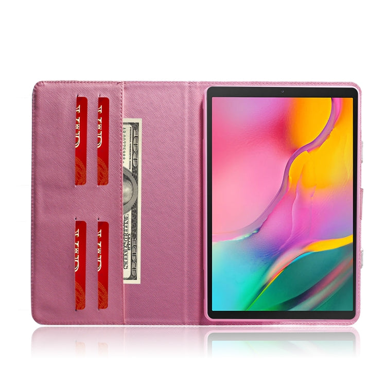 Magnolia Pattern Horizontal Flip Leather Case for Galaxy Tab A 10.1 (2019) T510 / T515, with Holder & Card Slot & Wallet, For Galaxy Tab A 10.1 (2019) T510 / T515