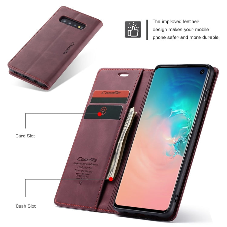 CaseMe-013 Multifunctional Retro Frosted Horizontal Flip Leather Case for Galaxy S10, with Card Slot & Holder & Wallet, For Galaxy S10