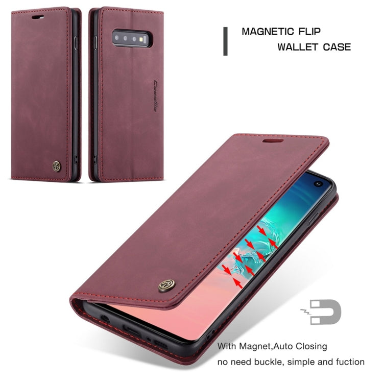 CaseMe-013 Multifunctional Retro Frosted Horizontal Flip Leather Case for Galaxy S10, with Card Slot & Holder & Wallet, For Galaxy S10