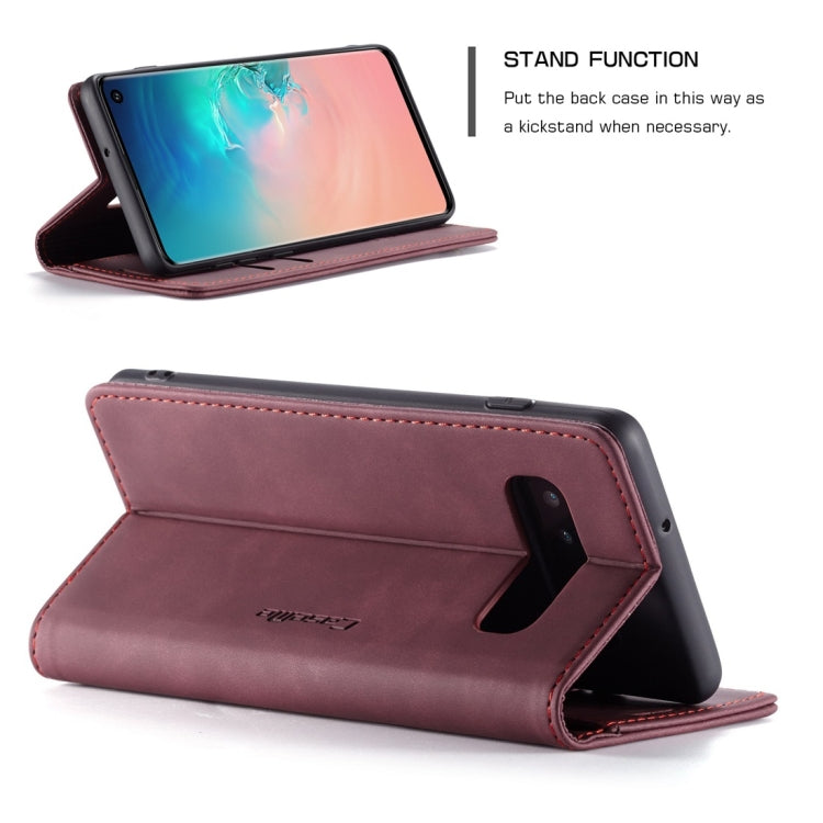 CaseMe-013 Multifunctional Retro Frosted Horizontal Flip Leather Case for Galaxy S10, with Card Slot & Holder & Wallet, For Galaxy S10