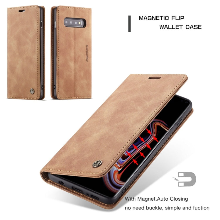 CaseMe-013 Multifunctional Retro Frosted Horizontal Flip Leather Case for Galaxy S10 Plus, with Card Slot & Holder & Wallet, For Galaxy S10 Plus