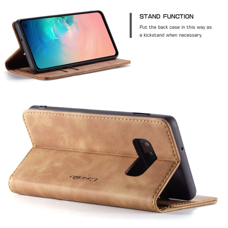 CaseMe-013 Multifunctional Retro Frosted Horizontal Flip Leather Case for Galaxy S10 E, with Card Slot & Holder & Wallet, For Galaxy S10 E
