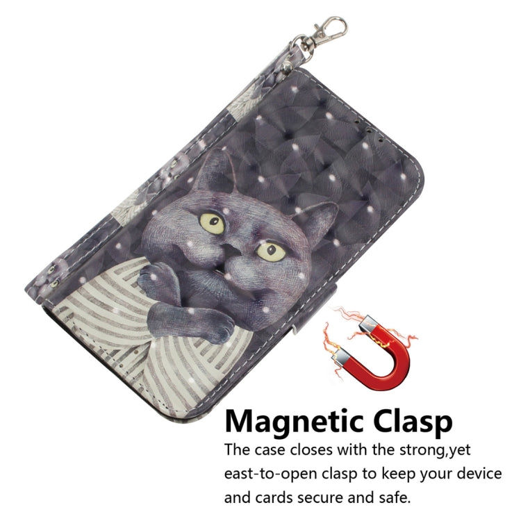3D Colored Drawing Hug Cat Pattern Horizontal Flip Leather Case for Galaxy A20e, with Holder & Card Slots & Wallet