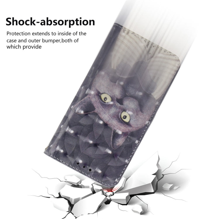 3D Colored Drawing Hug Cat Pattern Horizontal Flip Leather Case for Galaxy A20e, with Holder & Card Slots & Wallet