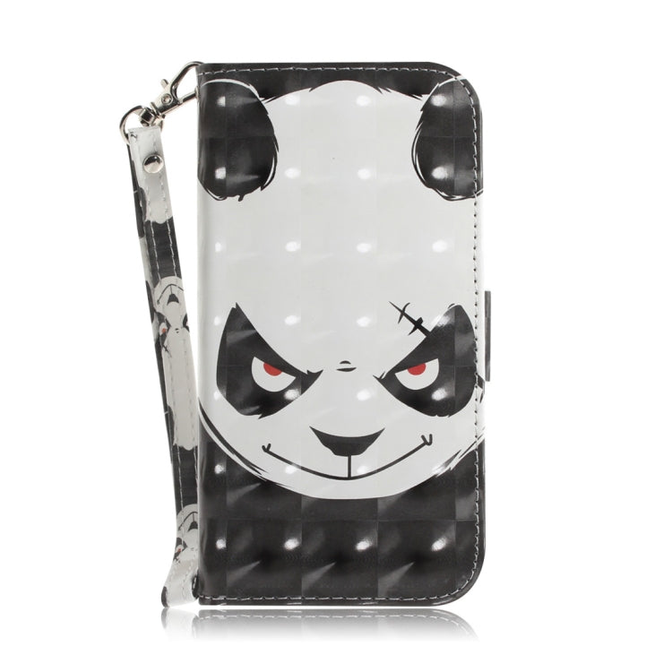3D Colored Drawing Angry Bear Pattern Horizontal Flip Leather Case for Galaxy A20e, with Holder & Card Slots & Wallet