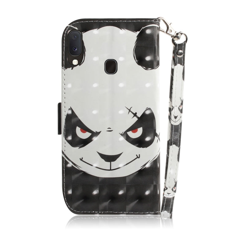 3D Colored Drawing Angry Bear Pattern Horizontal Flip Leather Case for Galaxy A20e, with Holder & Card Slots & Wallet