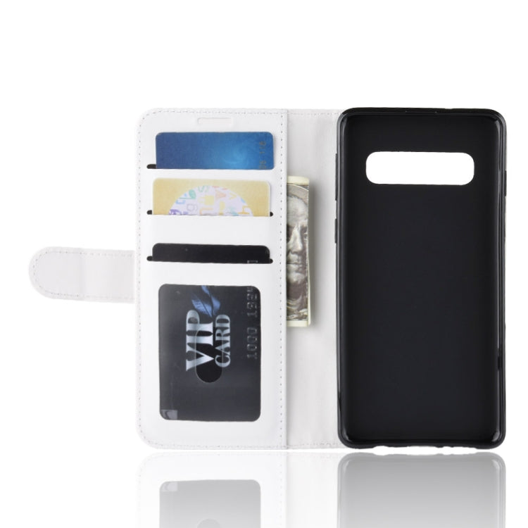 R64 Texture Single Fold Horizontal Flip Leather Case for Galaxy S10+, with Holder & Card Slots & Wallet, For Galaxy S10+