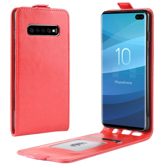 Business vertical flip TPU leather case Samsung Galaxy S10+ with card slot