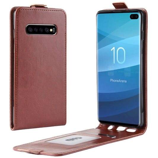 Vertical flip leather TPU case Galaxy S10+ packaging and product bundle