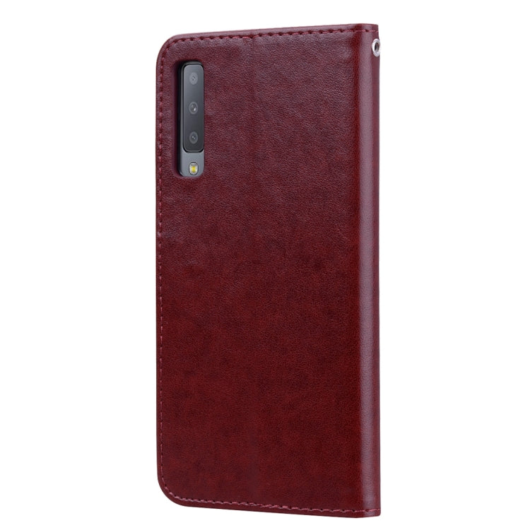 Rose Embossed Horizontal Flip PU Leather Case for Samsung Galaxy A7 (2018) , with Holder & Card Slots & Wallet, For Samsung Galaxy A7 (2018)
