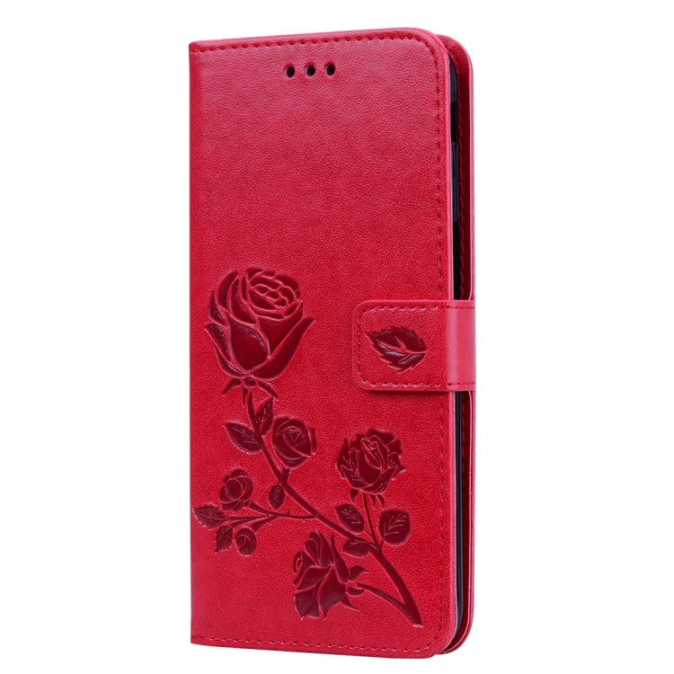 Rose Embossed Horizontal Flip PU Leather Case for Samsung Galaxy J6 Plus, with Holder & Card Slots & Wallet, For Samsung Galaxy J6 Plus