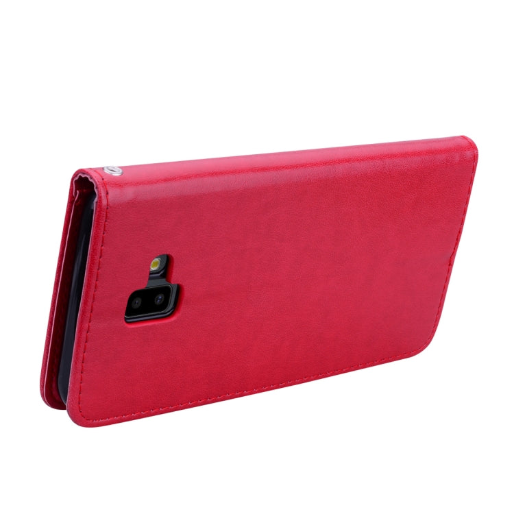 Rose Embossed Horizontal Flip PU Leather Case for Samsung Galaxy J6 Plus, with Holder & Card Slots & Wallet, For Samsung Galaxy J6 Plus