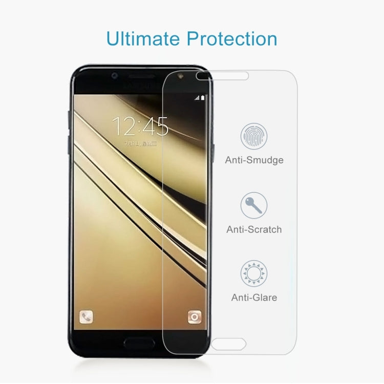 Lot de 10 films en verre trempé 9H 2,5D pour Galaxy C7 (2017)