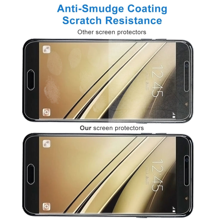 Lot de 10 films en verre trempé 9H 2,5D pour Galaxy C7 (2017)