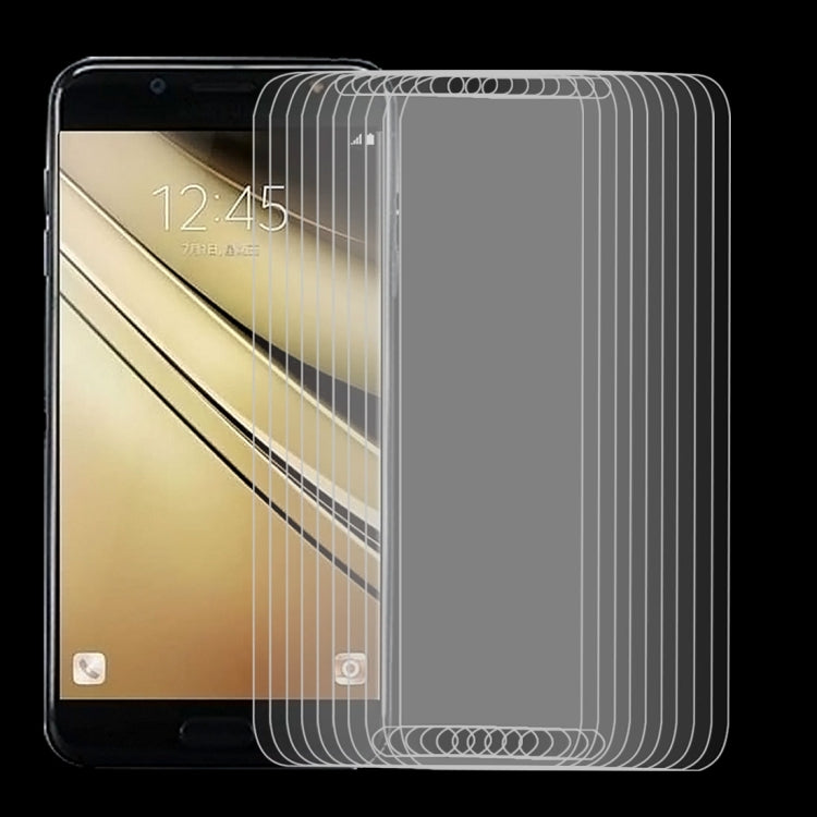 Lot de 10 films en verre trempé 9H 2,5D pour Galaxy C7 (2017)
