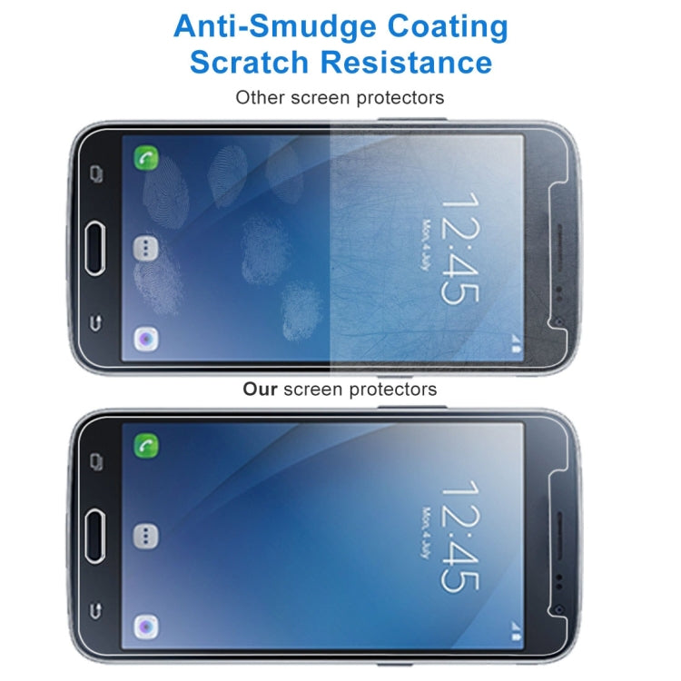 Lot de 10 films en verre trempé 9H 2,5D pour Galaxy J2 (2016)