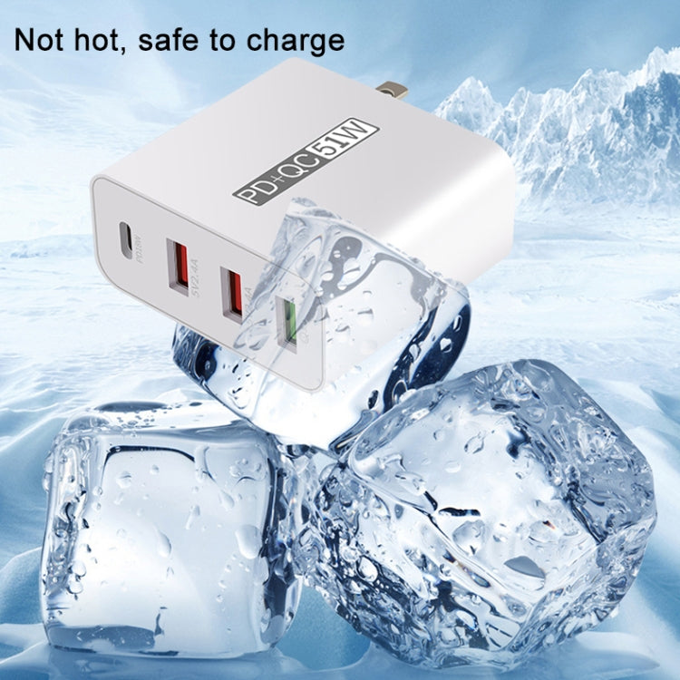 WLX-A6 4 Ports Quick Charging USB Travel Charger Power Adapter, UK Plug, UK Plug