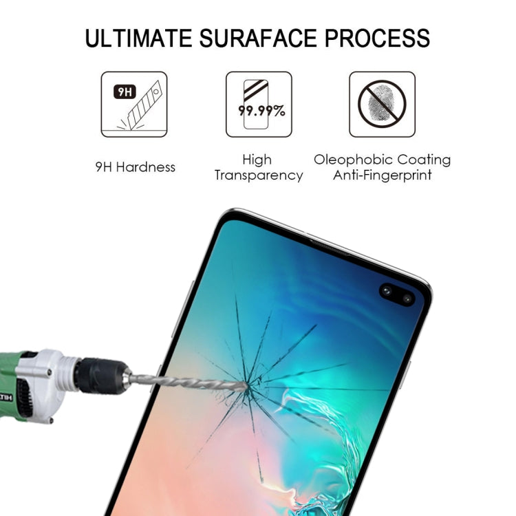 Lot de 25 films de protection d'écran incurvés en verre trempé 9H 2,5D de qualité supérieure pour Galaxy S10 Plus, version réduite