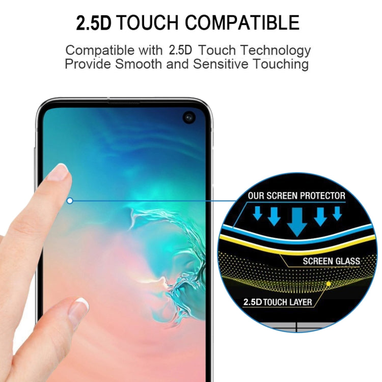 Lot de 25 films de protection d'écran incurvés en verre trempé 9H 2,5D de qualité supérieure pour Galaxy S10 E