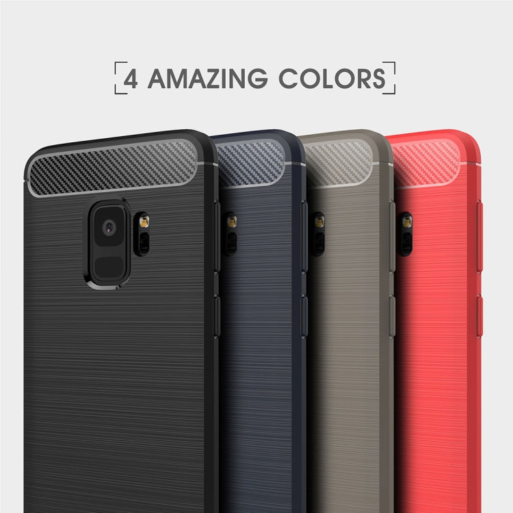Coque arrière de protection antidérapante en TPU souple, texture fibre de carbone brossée, pour Galaxy S9, Samsung Galaxy S9