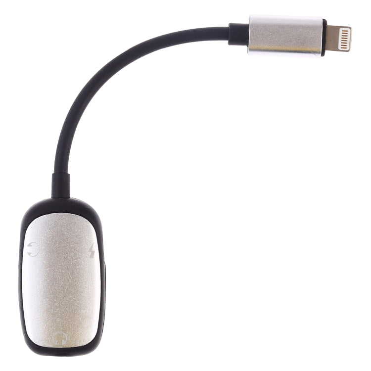 8 Pin to 8 Pin Charging Interface + 8 Pin Earphone Interface + 3.5mm Audio Interface Earphone Adapter, Silver, Black, Pink, Gold, Red