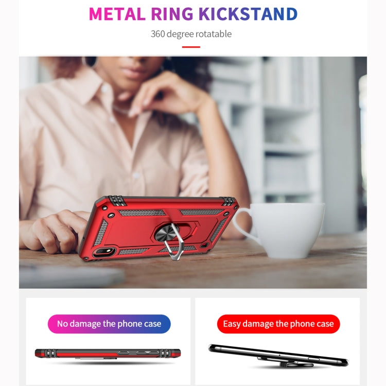 Coque de protection antichoc Armor en TPU et PC pour Galaxy A10, avec support rotatif à 360 degrés.