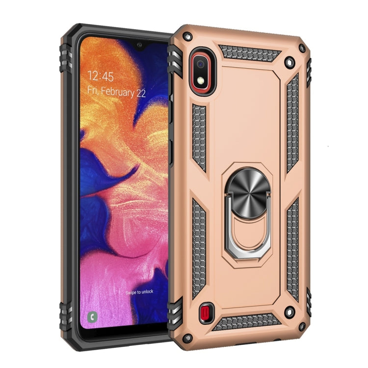 Coque de protection antichoc Armor en TPU et PC pour Galaxy A10, avec support rotatif à 360 degrés.
