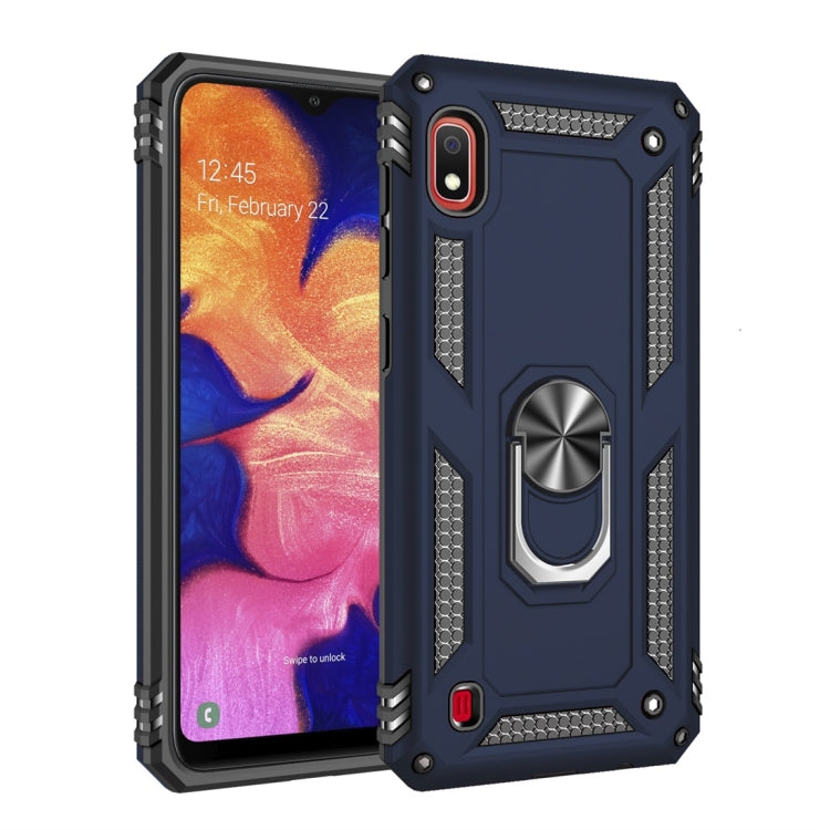 Coque de protection antichoc Armor en TPU et PC pour Galaxy A10, avec support rotatif à 360 degrés.