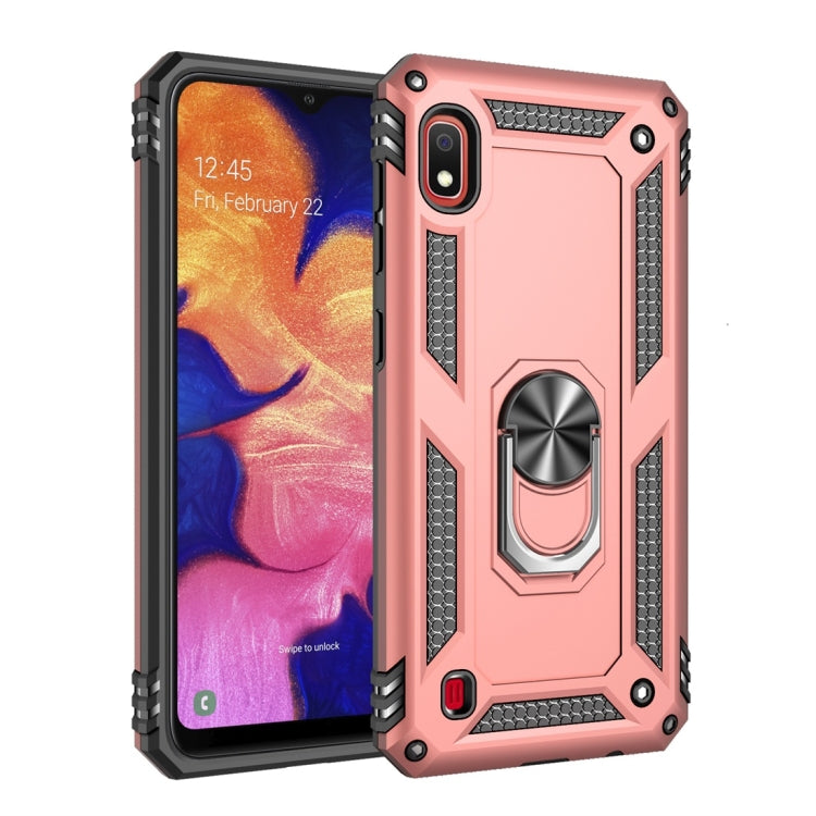 Coque de protection antichoc Armor en TPU et PC pour Galaxy A10, avec support rotatif à 360 degrés.