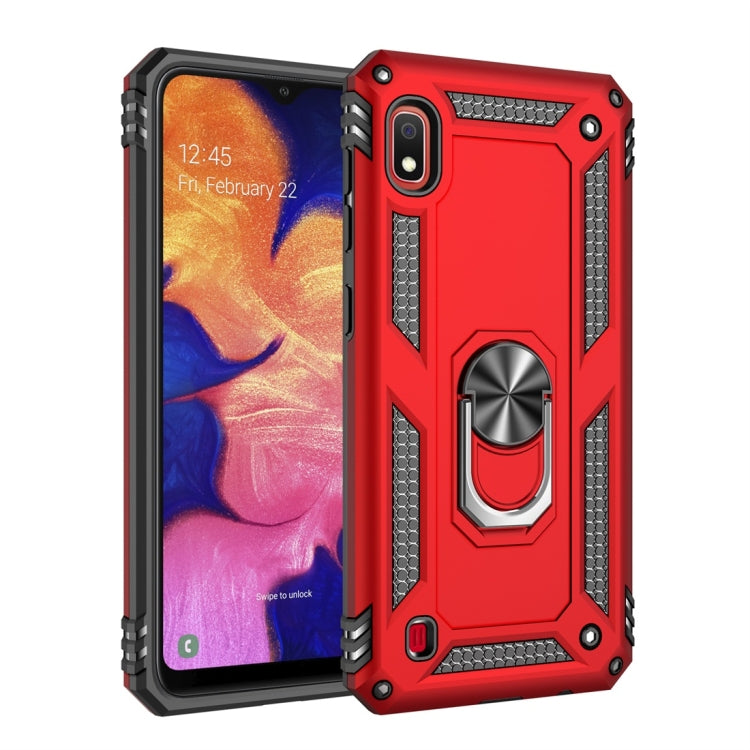 Coque de protection antichoc Armor en TPU et PC pour Galaxy A10, avec support rotatif à 360 degrés.