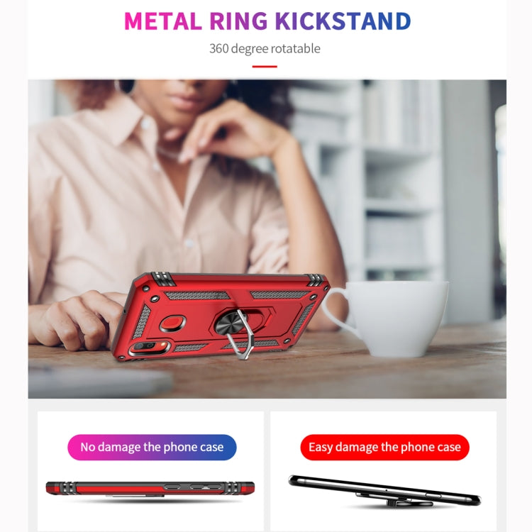 Coque de protection antichoc Armor en TPU et PC pour Galaxy A30, avec support rotatif à 360 degrés.