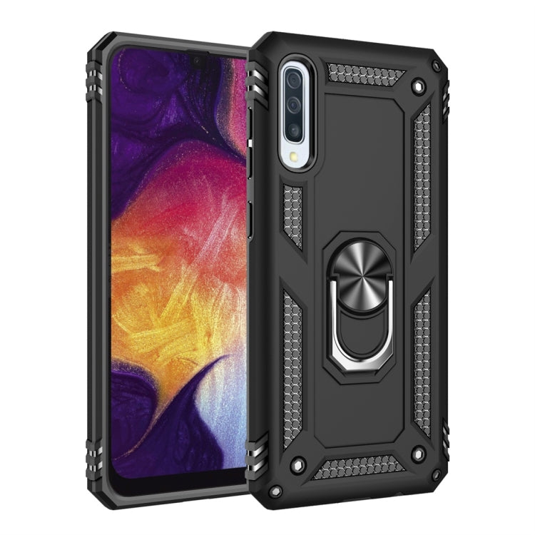 Coque de protection antichoc Armor en TPU et PC pour Galaxy A50, avec support rotatif à 360 degrés.