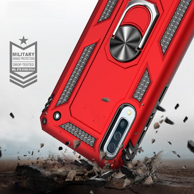 Coque de protection antichoc Armor en TPU et PC pour Galaxy A50, avec support rotatif à 360 degrés.