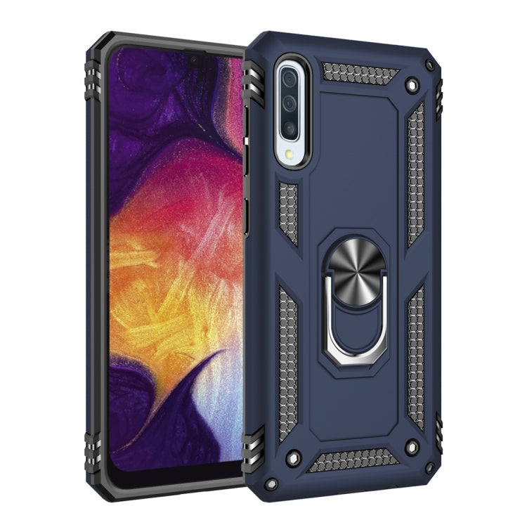 Coque de protection antichoc Armor en TPU et PC pour Galaxy A50, avec support rotatif à 360 degrés.