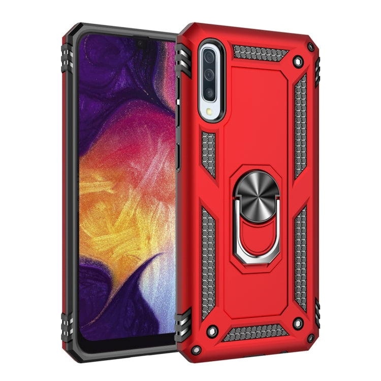 Coque de protection antichoc Armor en TPU et PC pour Galaxy A50, avec support rotatif à 360 degrés.
