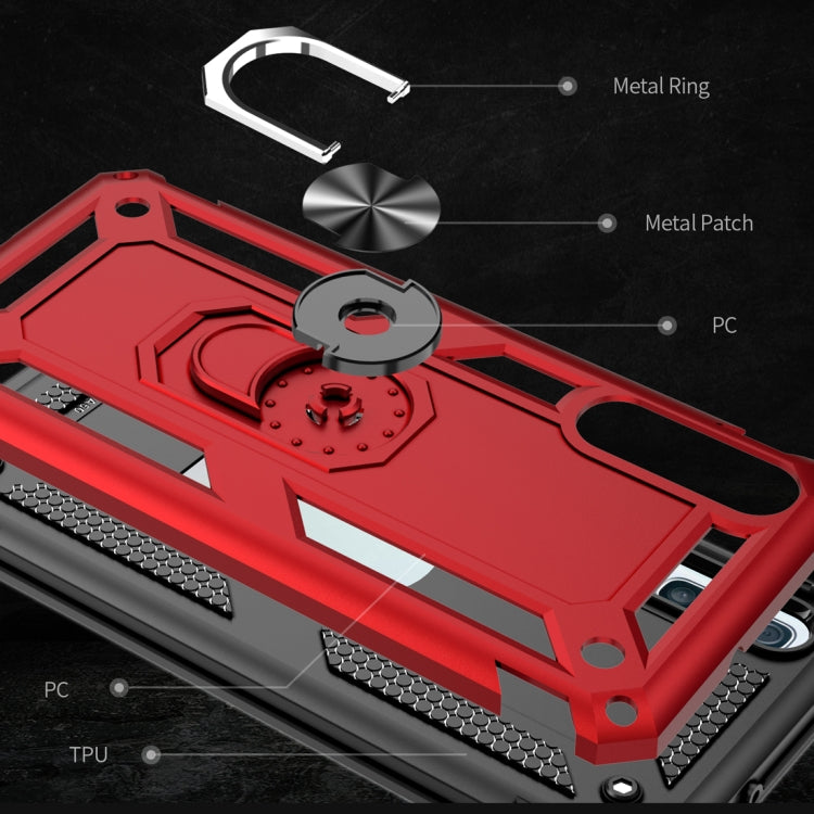 Coque de protection antichoc Armor en TPU et PC pour Galaxy A50, avec support rotatif à 360 degrés.