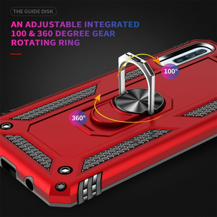 Coque de protection antichoc Armor en TPU et PC pour Galaxy A50, avec support rotatif à 360 degrés.