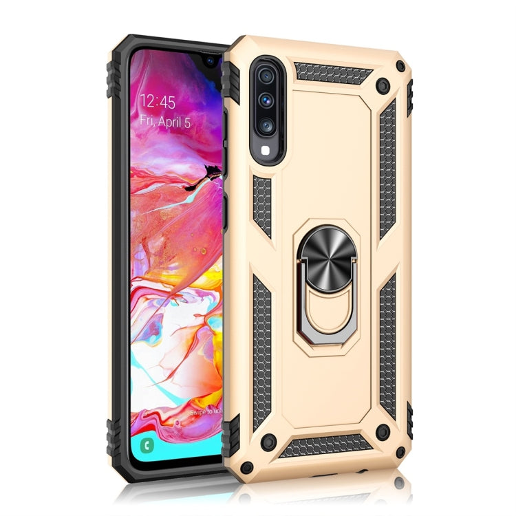 Coque de protection antichoc Armor en TPU et PC pour Galaxy A70, avec support rotatif à 360 degrés.