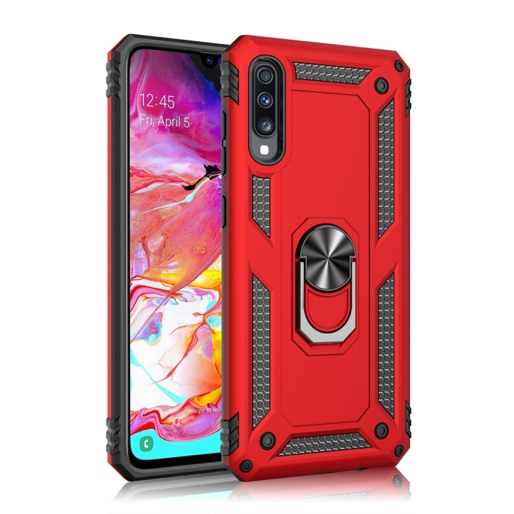 Coque de protection antichoc Armor en TPU et PC pour Galaxy A70, avec support rotatif à 360 degrés.