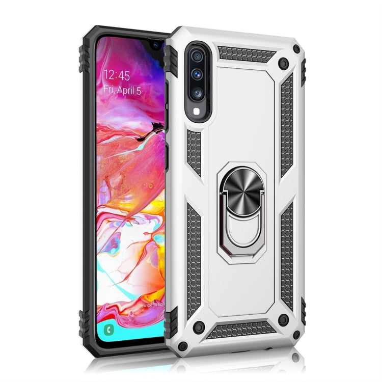 Coque de protection antichoc Armor en TPU et PC pour Galaxy A70, avec support rotatif à 360 degrés.