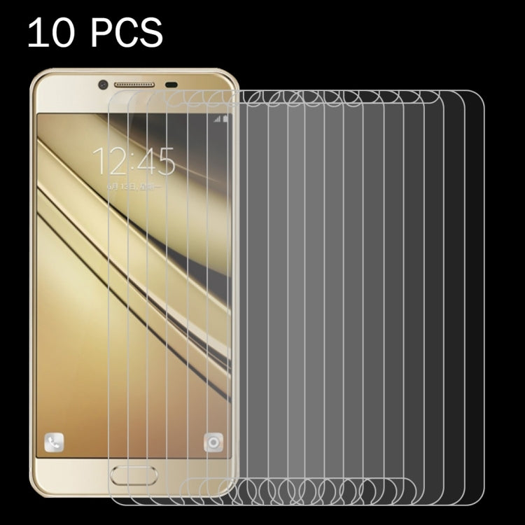 Lot de 10 films de protection d'écran en verre trempé antidéflagrant 2,5D pour Galaxy C5/C500, dureté de surface 9H, 0,26 mm
