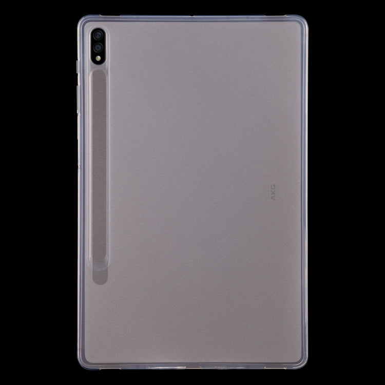 For Samsung Galaxy Tab S7 Plus 0.75mm Shockproof Outside Glossy Inside Frosted TPU Protective Case